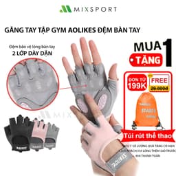 Thumbnail Găng Tay Thể Thao  Aolikes Tập Gym Chất Liệu Thoáng Khí Với Miếng Đệm Silicon Chống Trượt 1