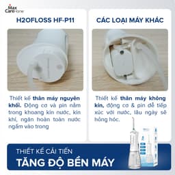 Thumbnail Máy tăm nước cầm tay H2ofloss HF-P11 300ml mẫu CAO CẤP, nâng cấp chống nước X2 toàn diện,Pin 30 ngày 4