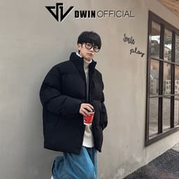 Thumbnail Áo khoác phao nam nữ DWIN local brand form oversize cổ cao unisex trần bông dày dặn siêu ấm 3