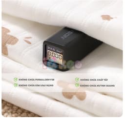 Thumbnail Chăn Ủ Cho Bé Himom, Chăn Quấn Cotton Xốp Nhẹ, Mềm Mại An Toàn, Họa Tiết Dễ Thương UC08 IQKAO 3