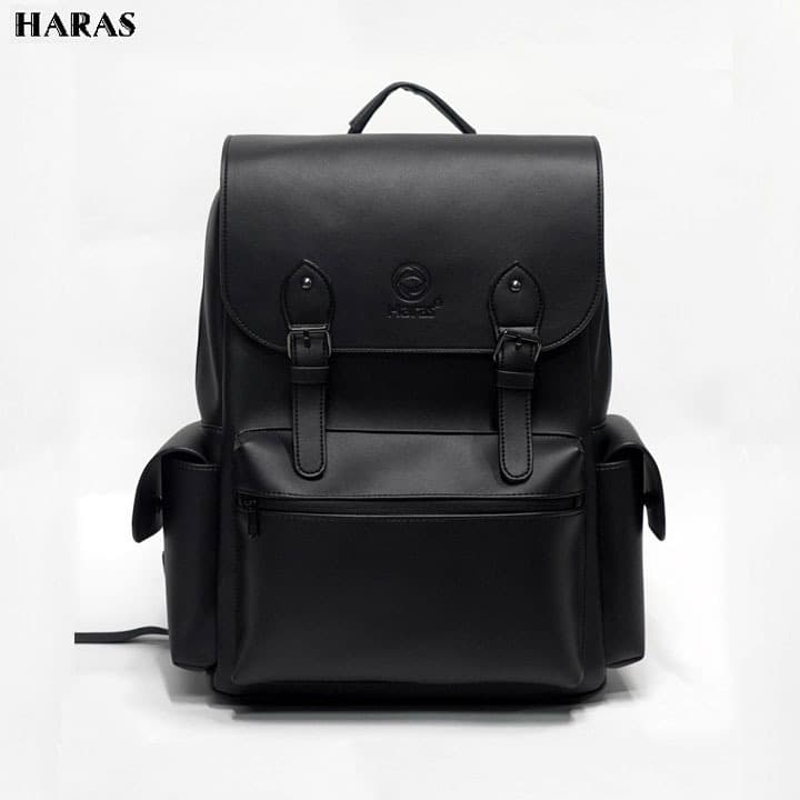 Ảnh Balo Da PU Cao Cấp Nam Nữ Thời Trang Chống Thấm Nước HARAS HR353 2