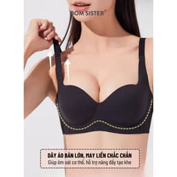 Thumbnail BOM Sister x Ngọc Trinh - Áo lót học sinh, áo ngực mặc áo dài chất su không gọng mút nâng đẩy MU2506 4