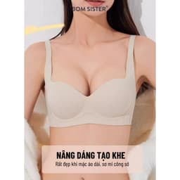 Thumbnail BOM Sister x Ngọc Trinh - Áo lót học sinh, áo ngực mặc áo dài chất su không gọng mút nâng đẩy MU2506 3