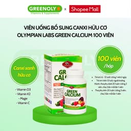 Thumbnail Viên Uống Bổ Sung Canxi Hữu Cơ Olympian Labs Green Calcium Cho Bà Bầu, Sau Sinh Và Trẻ Em, Giúp Xương Chắc Khỏe 100 Viên 4