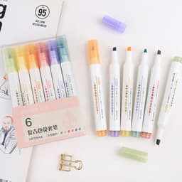 Thumbnail Bộ Bút Dạ Quang 6 Màu Highlight Pastel Văn Phòng Phẩm Xinh Xắn Tiện Dụng, Bút Đánh Dấu, Bút Nhớ 2