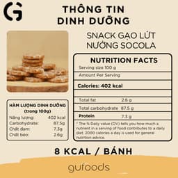 Thumbnail Snack gạo lứt ngũ cốc nướng socola GUfoods (Hũ 100g) - Giòn rụm, Thơm ngon, Ăn vặt healthy, Eat clean, Thuần chay 2
