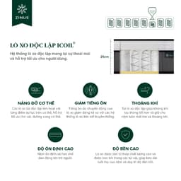 Thumbnail Nệm Lò Xo Độc Lập Với 3 Tầng Foam Hỗ Trợ 25cm - 10in Euro Top OPP Pocket Spring Mattress 3