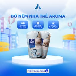 Thumbnail Bộ Nệm Mẫu Giáo Aroma Cho Trẻ Em, Vải Tencel Mát Không Hầm Bí Lưng, SET 5 MÓN 2