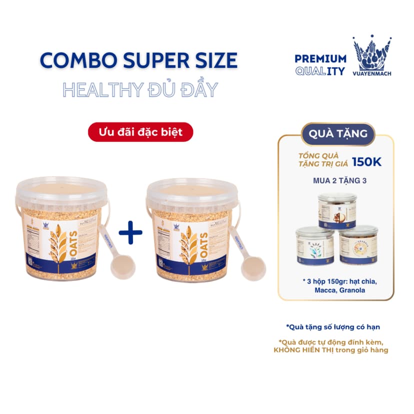 Ảnh 2 hộp Yến Mạch VUA YẾN MẠCH 2,5KG -  Ngũ cốc ăn sáng + Bữa phụ dinh dưỡng Healthy 1