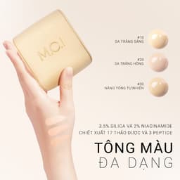 Thumbnail Bộ đôi trang điểm MOI Phấn nước mỏng nhẹ tự nhiên Baby Skin Cushion và Phấn phủ kiềm dầu Baby Skin Powder 2