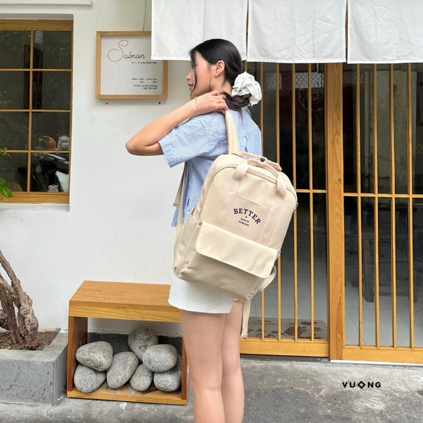 Ảnh Balo Vuông Shop®️ Rider vải chống thấm laptop 15 inch A4 đi học đi du lịch 2