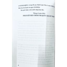Thumbnail Sách - Luật Nhà Ở Năm 2023 (Sửa Đổi, Bổ Sung Năm 2024) 4