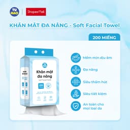 Thumbnail Combo Khăn mặt đa năng Từ Hảo Soft Facial Towel 200 tờ - Từ hảo 1