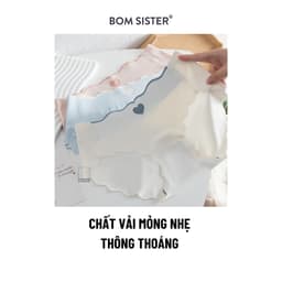 Thumbnail Quần lót nữ không viền, quần chip nữ siêu mỏng, họa tiết trái tim không đường may BOM SISTER Q23880 2