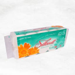 Thumbnail Giấy vệ sinh Silkwell xanh ngọc 10 cuộn 3 lớp không lõi giấy vệ sinh siêu mềm mịn không tẩy trắng hàng chính hãng 3