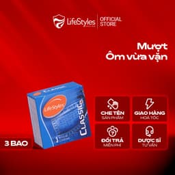 Thumbnail Bao cao su LifeStyles Classic mỏng trơn truyền thống, ôm sát nhiều gel Hộp 12 bcs 2