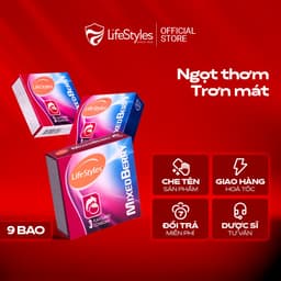 Thumbnail Combo 3 hộp Bao cao su LifeStyles Mixed Berry Hương dâu cao cấp - Hộp 3 bao 1