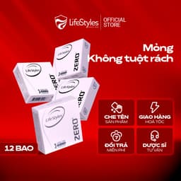 Thumbnail Combo 4 hộp Bao cao su LifeStyles Zero cao cấp siêu mỏng - Hộp 3 bao 1