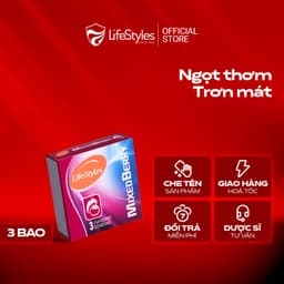 Thumbnail Bao cao su hương dâu thơm vị trái cây LifeStyles Mixed Berry hộp 3 bcs 2