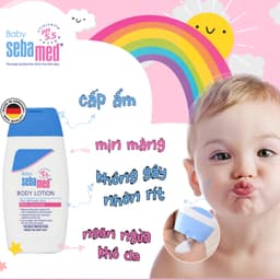Thumbnail Sữa dưỡng ẩm toàn thân cho trẻ sơ sinh và trẻ nhỏ Baby Sebamed Body Lotion pH5.5 (200ml) 2