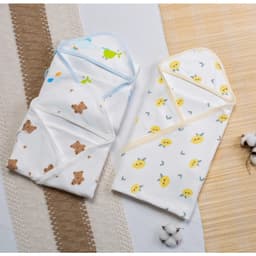 Thumbnail Ủ Choàng Có Mũ BONNY Cotton Mềm Êm Mịn Cho Bé Sơ Sinh (Kt: 70x70Cm) 2
