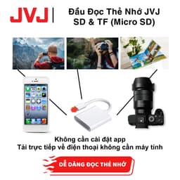 Thumbnail Đầu Đọc Thẻ Nhớ SD /TF 2 Trong 1 Dành Cho Điện Thoại IPh, Máy Tính Bảng IPa / Laptop Cổng To Ling 2