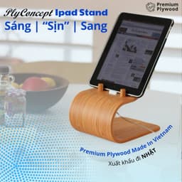 Thumbnail Giá đỡ Ipad gỗ uốn cong Plyconcept Ipad Stand Cook Pad 1