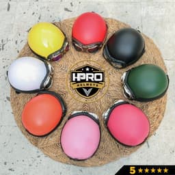 Thumbnail Mũ bảo hiểm nửa đầu Hpro Helmets nhiều màu sắc thời trang, cá tính, kèm kính UV, phi công, Freesize (55-59cm) 2