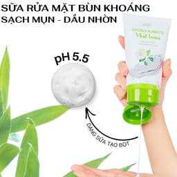 Thumbnail Sữa rửa mặt da dầu mụn chứa bùn khoáng RIORI HANA MICRO BUBBLES MUD FOAM 120g 4