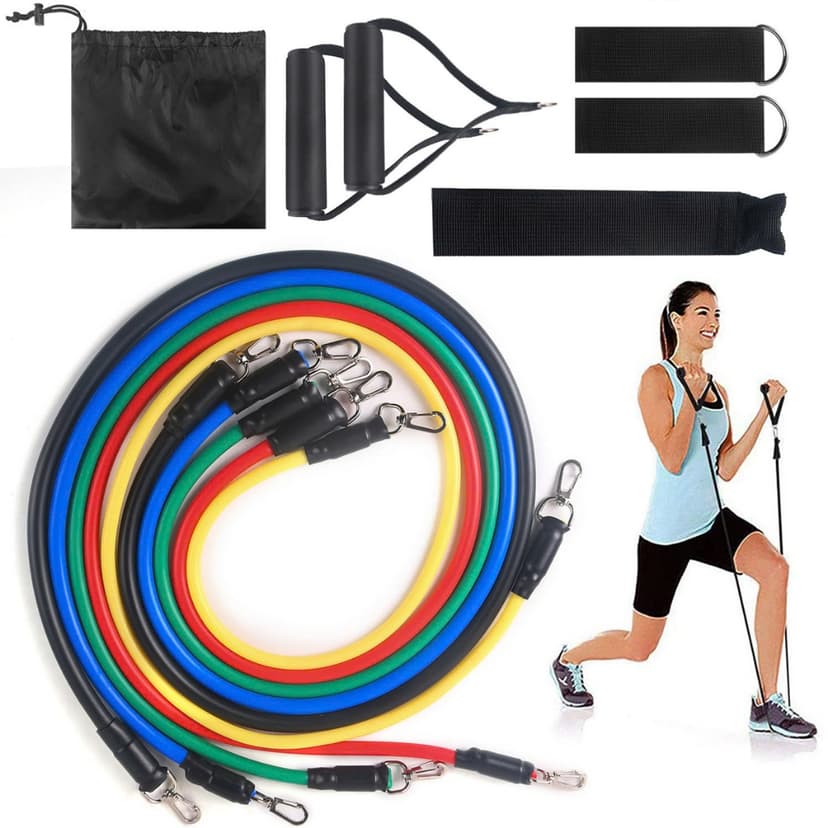 Ảnh Bộ 5 Dây Kháng Lực Dây Đàn Hồi Ngũ Sắc Tập Thể Hình Tập Gym Toàn Thân Đa Năng Chống Đứt Móc Sắt Chính Hãng Amalife 3