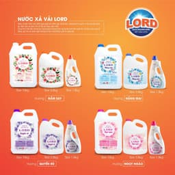 Thumbnail Nước xả vải Lord hương nắng mai (xanh) 9.36kg 4