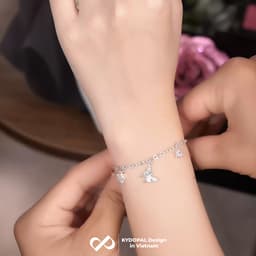 Thumbnail Lắc tay bạc nữ KYDOPAL đính đá cao cấp hình bướm trang sức bạc Ý 925 - 9L1 4