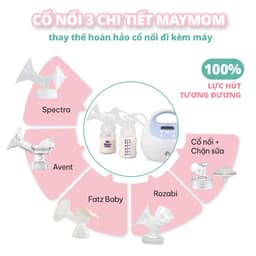 Thumbnail Phụ Kiện Hút Sữa Cải Tiến Thương hiệu Maymom Cho Máy Spectra, Avent, Fazt, Rozabi, Size Phễu 10-32mm 4
