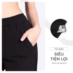 Thumbnail Quần Ống Rộng, Quần Jogger Nữ Vải Gió Cạp Chun Rút Dây Livan Sport Cao Cấp, Quần Nữ Form Rộng 3