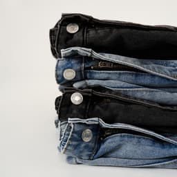 Thumbnail Quần Jean Ống rộng NOAM Nafox Unisex - Màu Xanh/ Đen 4