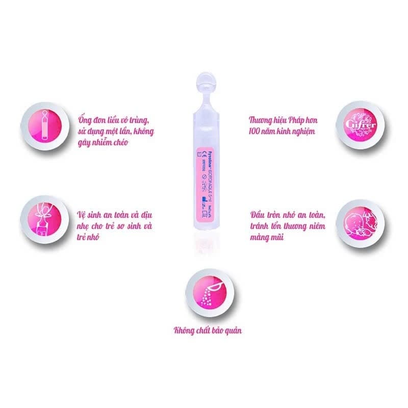 Ảnh Combo Nước muối sinh lý FYSOLINE Hồng 40 ống x 5ml và Xanh 20 ống x 5ml vệ sinh mắt, mũi, miệng hàng ngày cho bé 4