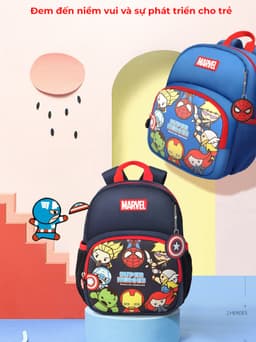 Thumbnail Balo cho bé trai đi học mẫu giáo mầm non từ 1 đến 4 tuổi 1989KIDS SHOP tuổi hình in người nhện siêu nhẹ thoáng khí BL26 1