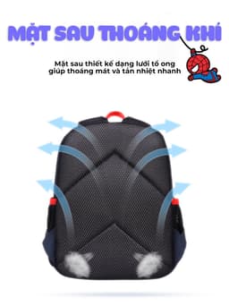 Thumbnail Balo cho bé trai đi học mẫu giáo mầm non từ 1 đến 4 tuổi 1989KIDS SHOP tuổi hình in người nhện siêu nhẹ thoáng khí BL26 4