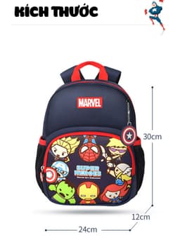 Thumbnail Balo cho bé trai đi học mẫu giáo mầm non từ 1 đến 4 tuổi 1989KIDS SHOP tuổi hình in người nhện siêu nhẹ thoáng khí BL26 2
