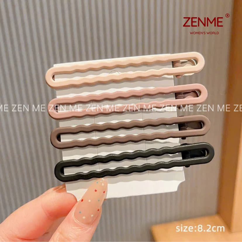 Ảnh Kẹp Tóc Zen Me Phong Cách Hàn Quốc Nhiều Màu Sắc Trẻ Trung Đa Năng Công Dụng 4