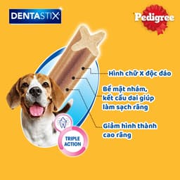 Thumbnail Bánh Xương Chăm Sóc Răng cho Chó Trung PEDIGREE Dentastix (3 Túi, 98g) 3