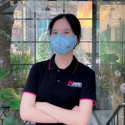 Thumbnail Khẩu Trang Vải Kissy Nữ Size M Hoa Đào Vải Cotton Sợi Hoạt Tính Chống Tia UV Ngăn Bụi Mịn PM 2.5 M0-0010 2