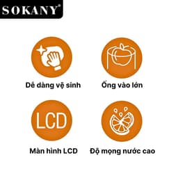 Thumbnail Máy ép nhanh SOKANY SK-03014, công suất cao 1200W, màn hình LCD với 5 chế độ ép [BẢO HÀNH 1 NĂM] 4