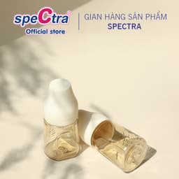 Thumbnail Bình sữa PPSU cổ rộng Spectra 160ml núm ti size S (màu vàng gold) 4