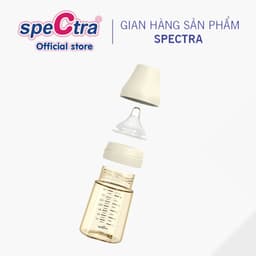 Thumbnail Bình sữa PPSU cổ rộng Spectra 160ml núm ti size S (màu vàng gold) 3