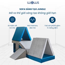 Thumbnail WOWS - Bộ 5 Đệm Foam Xếp Hình Dành Cho Trẻ Em - Sofa Sáng Tạo Jungle 1
