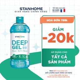 Thumbnail Tẩy cặn canxi, vết ố vàng nhà tắm Stanhome Deep Gel làm sạch vòi inox, gương, sàn, gạch men 750ml 1