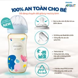 Thumbnail Bình Sữa Philips Avent Cho Bé Sơ Sinh, Bình Sữa Mô Phỏng Tự Nhiên PPSU Chống Đầy Hơi Sặc Sữa 3