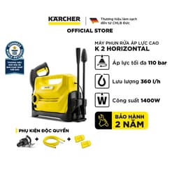 Thumbnail Máy phun rửa áp lực cao Karcher K2 Horizontal động cơ chổi than, áp lực 110 bar và đã bao gồm dây cấp nước 2