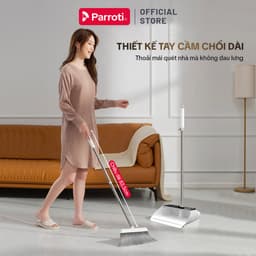 Thumbnail Chổi Quét Nhà Thông Minh Gấp Gọn, Kèm Hót Rác Lấy Được Tóc Dễ Dàng Parroti Broom - BM01 3